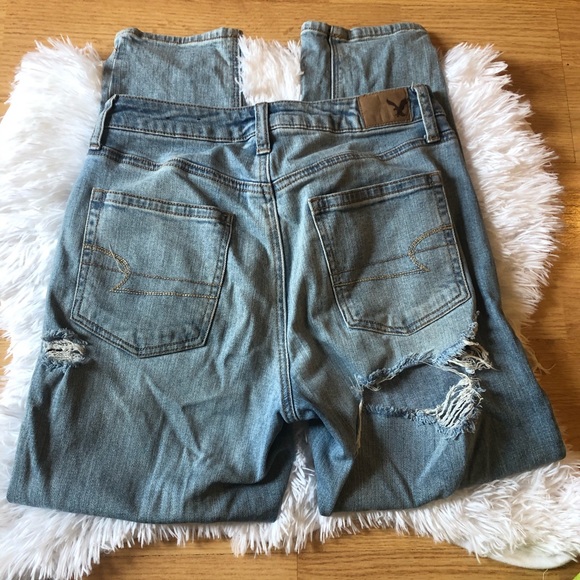 Button Fly American Eagle Vintage Hi-Rise Jeans - Picture 1 of 5